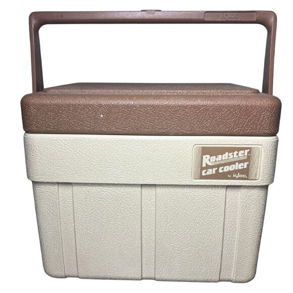 Igloo Other - Vintage Igloo Roadster Lunch Cooler Box / Ice Chest w/ Tray Lid Retro Brown Tan